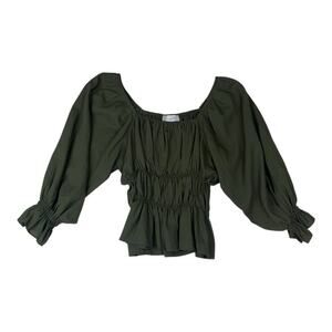 Springfield size eu 40 medium Olive Green Blouse Renaissance cosplay sand dollar